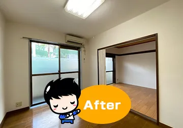 不用品回収 作業後の綺麗な部屋の画像