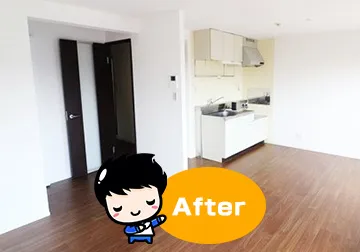 不用品回収 作業後の綺麗な部屋の画像