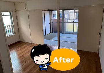 不用品回収 作業後の綺麗な部屋の画像